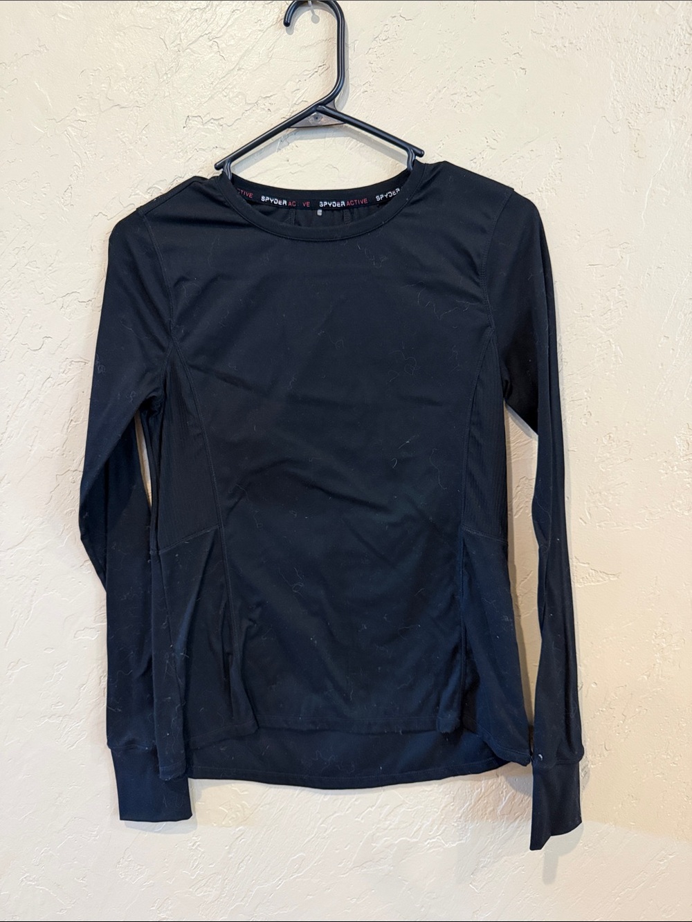 Spyder Black Long Sleeve Performance Tee